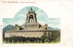 AK Porta Westphalica Kaiser Willhelm Denkmal Nordrhein-Westfalen 1918 Postkarte
