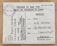 Kriegsgefangenenpost 1946 Großbritannien P.O.W. Camp 64