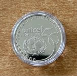 5 ECU 1996 Belgien 50 Jahre UNICEF PP Silber mit Zertifikat