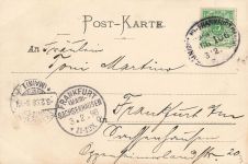 AK Bacharach altes Haus Rheinland-Pfalz 1898 gelaufen Postkarte
