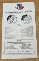 1 Dollar 1994 Usa Zweikampf ￼Fußball PP Silber mit Zertifikat