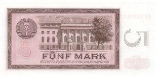 DDR Banknote 5 Mark 1964 Alexander v. Humboldt Ro: 354a Kassenfrisch / UNC
