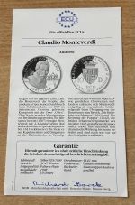 10 Diner 1998 Andorra Claudio Monteverdi PP Silber mit Zertifikat