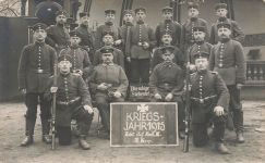 Fotokarte 1.WK Gruppenfoto Soldaten des Landsturm Inf. Batl. 3