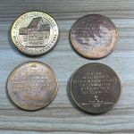 DDR 4 Medaillen Karl May aus Kupfer