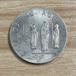 DDR Medaille 800 Jahre Aue 1173 1973 Kulturbund Silber