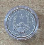 Guinea 10000 Pesos 1993 Elegant Silber PP mit Zertifikat Tierwelt