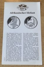 Guinea 10000 Pesos 1993 Elegant Silber PP mit Zertifikat Tierwelt