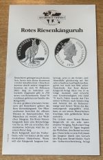 Cook Inseln 50 Dollar 1991 Känguru Silber PP mit Zertifikat Tierwelt