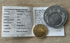 Medaille Deutschland 1 Deutsche Mark 1990 Vergoldet European Currencies