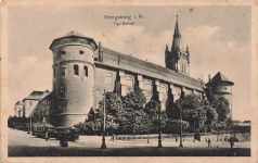 AK Königsberg Schloss Strassenbahn Ostpreussen 1916 gelaufen Postkarte
