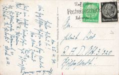 Rathaus, Dom und Kirche Lübeck Schleswig-Holstein Panorama-Postkarte AK 1939