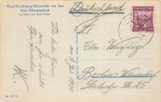 AK Bad Hirschberg Thammühl See Mäuseschloß Böhmen 1931 gelaufen Postkarte