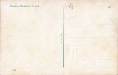 AK Komotau Chomutov Blumenuhr Park Böhmen 1933 gelaufen Postkarte
