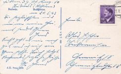 AK Budweis Stadtansicht Kirche Böhmen 1943 gelaufen Postkarte