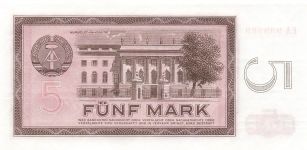 DDR Banknote 5 Mark 1964 Alexander v. Humboldt Ro: 354a Kassenfrisch / UNC