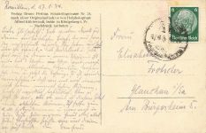 AK Kurische Nehrung Rossitten Elch Achtender Ostpreussen 1934 gelaufen Postkarte