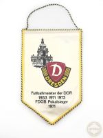 DDR Wimpel SG Dynamo Dresden Oberliga Fußballmeister 1973 FDGB Pokalmeister 1971