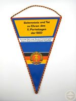 DDR Bestenwimpel Bergbaubetrieb DSF Reust Ehren des X. Parteitages der SED