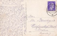 AK Frankfurt Oder Bahnhof Strassenbahn PKW Brandenburg 1943 gelaufen Postkarte