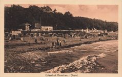 AK Rauschen Strand Menschen Ostpreussen ungelaufen Postkarte