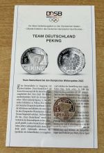 Silber-Gedenkmünze "Team Deutschland Peking 2022" mit Zertifikat