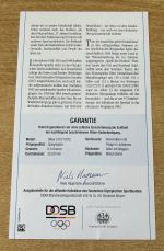 Silber-Gedenkmünze "Team Deutschland Peking 2022" mit Zertifikat
