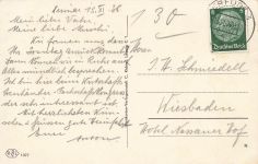 AK Weimar Weimarhalle Thüringen 1936 gelaufen Postkarte