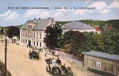 AK Langenhessen Ball- und Garten Etablissement Sachsen 1916 gelaufen Postkarte