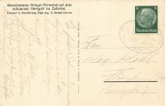 AK Zellertal Krieger Ehrenmal Rheinland-Pfalz 1939 gelaufen Postkarte
