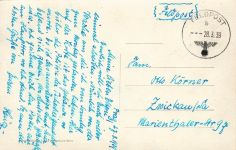 AK Prag Praha Černínský palác Palais Czernin Böhmen 1939 gelaufen Postkarte