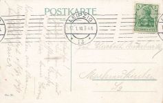 AK Leipzig Augustusplatz Mendebrunnen Hotel Sachsen 1910 gelaufen Postkarte