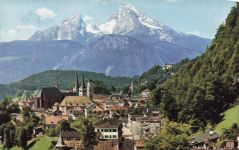 AK Berchtesgaden Stadtansicht Watzmann Bayern 1926 gelaufen Postkarte