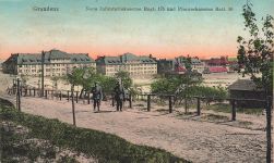 AK Graudenz Infanteriekaserne Regt. 175 Pionierkaserne Batl. 26 Westpreußen 1916