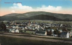 AK Neustadt an der Tafelfichte Stadtansicht Böhmen 1938 gelaufen Postkarte