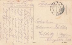 AK Lissa Rathaus Pferdewagen Posen 1917 gelaufen Postkarte
