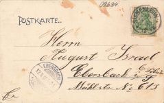 AK Obergruna Hammerwerk Sachsen 1908 gelaufen Postkarte