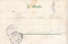 AK Saalburg Burg Fluss Thüringen 1901 gelaufen Postkarte