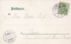 AK Ronneburg Bismarckfeuer Thüringen 1901 gelaufen Postkarte