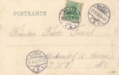 AK Kahla Schlosshof Leuchtenburg Suppje Thüringen 1902 gelaufen Postkarte
