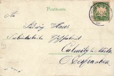 AK Würzburg General Ansicht Bayern 1900 gelaufen Postkarte Litho