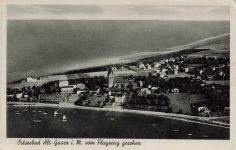 AK Alt-Gaarz Fliegeraufnahme Kirche Mecklenburg-Vorpommern 1938 gelaufen