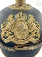 Original Bayerische Pickelhaube Unteroffizier Infanterie Koffer – Spiked Helmet