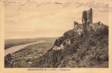 AK Königswinter Drachenfels Siebengebirge Nordrhein-Westfalen 1912 gelaufen