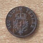 Preußen 3 Pfennig 1862 A Scheide Münze/ 120 Einen Thaler