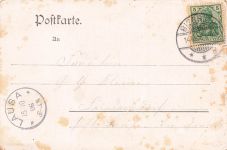 AK Biebrich Restauration Turnhalle Schloss Hessen 1906 gelaufen Postkarte Litho