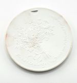 DDR Porzellan Medaille DRK Rotes Kreuz 5 Jahre vorbildliche Grundorganisation