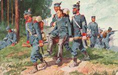AK 1.WK Prinz Ludwig von Bayern wird gerettet Soldaten 1915 gelaufen Patriotika