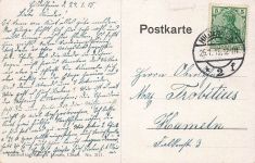 AK 1.WK Doppeldecker Fliegertaube Flugzeug 1915 gelaufen Patriotika Postkarte