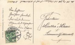 AK S.M.S. Wittelsbach Linienschiffen Kaiserliche Marine 1908 gelaufen Postkarte